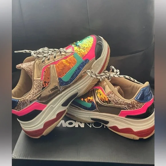 Multicolor Fashion Nova Sneakers - Picture 3 of 7